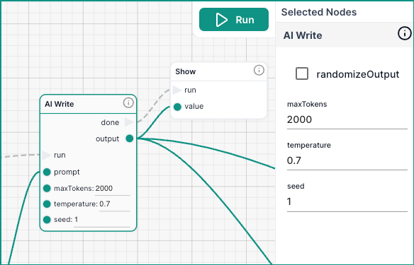 User Input Connections to Prompt