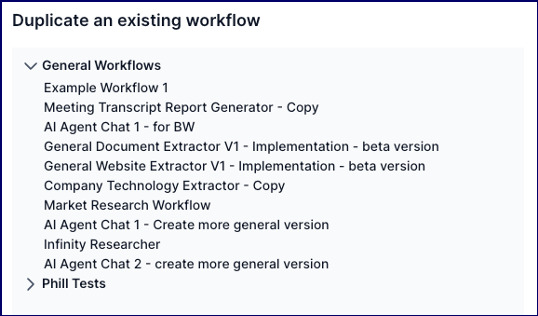 Duplicate Workflows