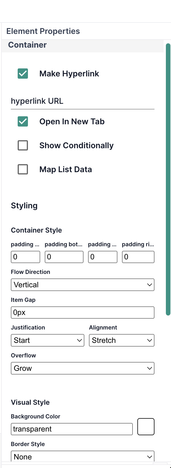 Specific Element Settings